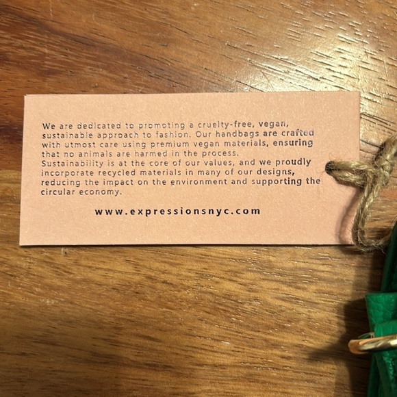 E | N Expressions NYC Green Luxury Vegan Handbag NWT - Picture 7 of 10